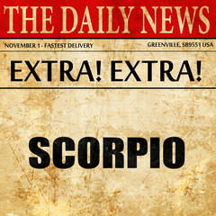 scorpio, article text in newspaper