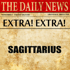 saggittarius, article text in newspaper