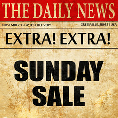 sunday sale, article text in newspaper