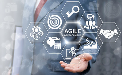 Agile development software business web computer agility nimble quick fast start up concept