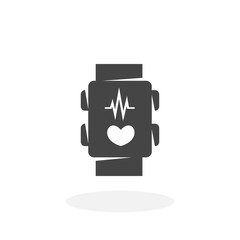 Smart watch Icon. Vector logo on white background