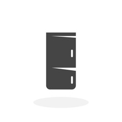 Refrigerator Icon. Vector logo on white background