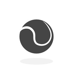 Tennis ball Icon. Vector logo on white background
