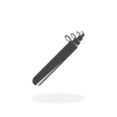 Fishing rod Icon. Vector logo on white background