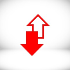 Fototapeta premium arrow icon stock vector illustration flat design