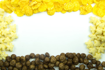 Frame from different cereals. Background for text