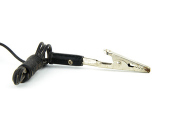 Obraz premium Screwdriver with tester isolated on a white background. Tool to check electric voltage.