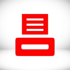 print icon stock vector illustration flat design