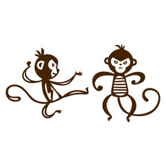 Monkey vector illustration.