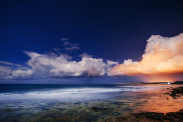 Fantastic sunset over the sea.