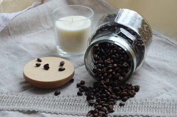 Fototapeta na wymiar Fragrant coffee beans