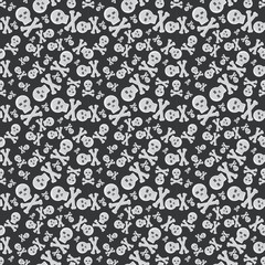 Skull face vector seamless pattern