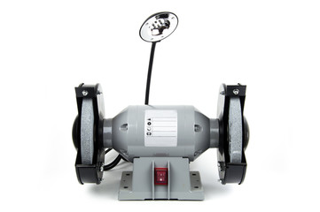 Machine grinding table on a white background