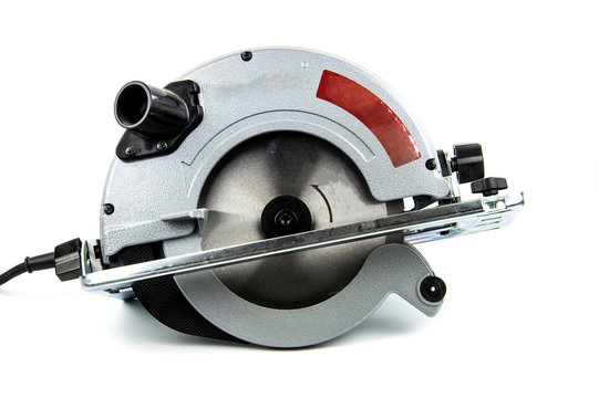 Electric Circular Saw On A White Background