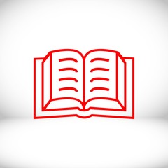 book icon stock vector illustration flat design