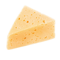Dutch cheese on a white background.
