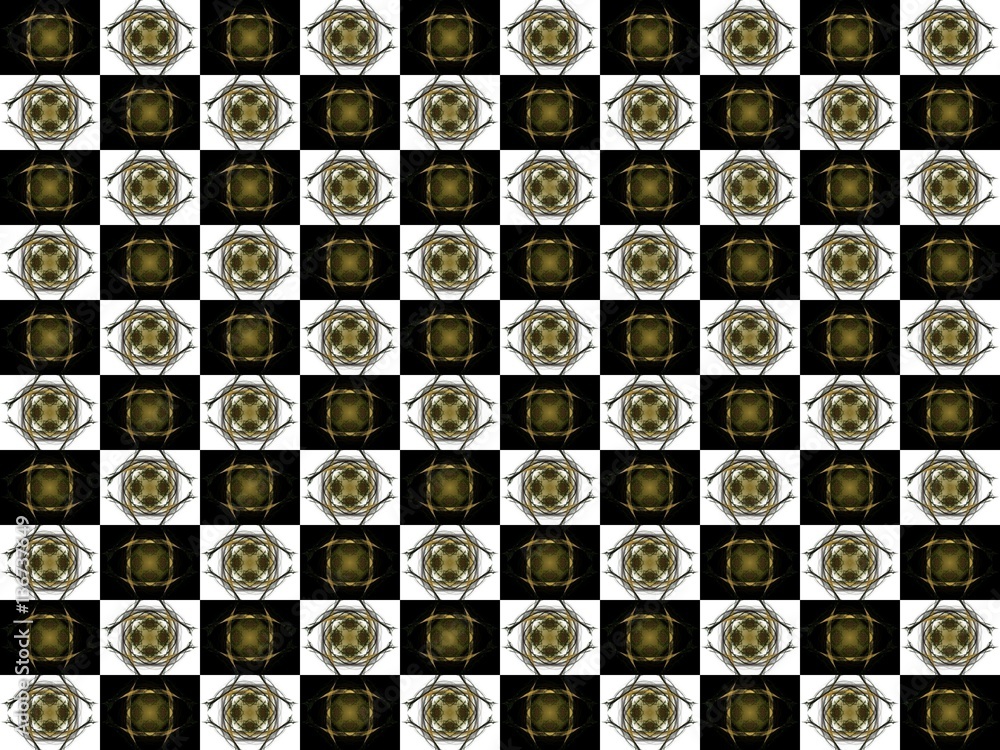 Fototapete texture with 3d rendering abstract fractal pattern