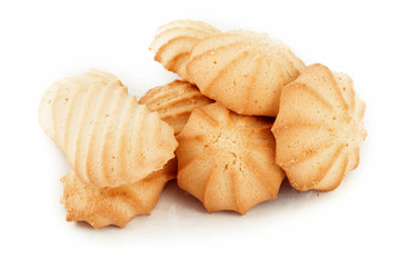shortbread isolated on white.