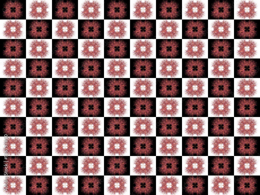 Fototapete texture with 3d rendering abstract fractal pattern