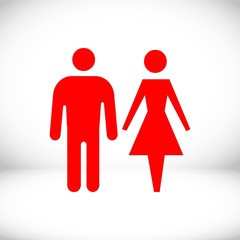 man and woman icon stock vector illustration flat design