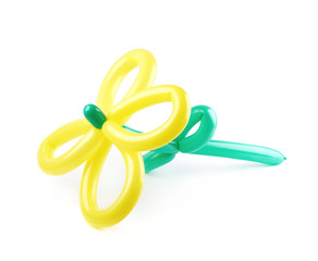Flower made of balloon isolated