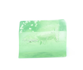 Handmade bar of soap isolated