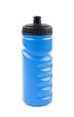 Plastic sport water bottle isolated