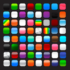 Set of blank button gross and shine with colorful element vector