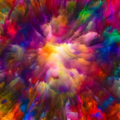 Foto auf Acrylglas Gemixte farben Versehentliche virtuelle Leinwand
