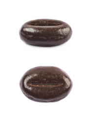Single coffee bean shaped candy