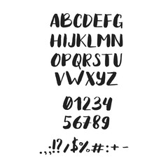 Handwritten brush style modern calligraphy cursive typeface. Brush font