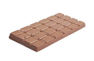 Single chocolate bar isolated