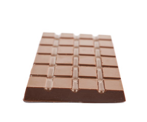 Single chocolate bar isolated