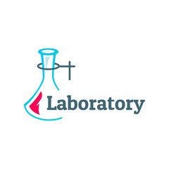 vector laboratory, chemical, medical test logo, icon. Colorful modern design bottles.