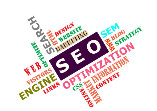 SEO - Search Engine Optimization as background