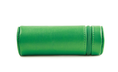 Cylindrical pencil case isolated