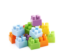 Obraz premium Pile of multiple toy bricks