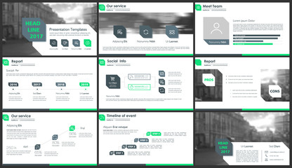 Elements for infographics and presentation templates.