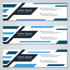 Abstract geometric banners vector templates