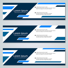 Abstract geometric banners vector templates