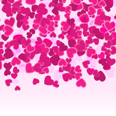 Obraz na płótnie Canvas Valentine pink hearts background. Holiday Red hearts modern beautiful background for cards, invitations