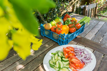 Sliced fruit tomatoes 