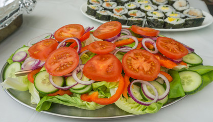 Sliced fruit tomatoes 