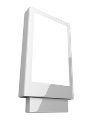 3D rendering of Blank billboard (city advertisement) isolated on white background