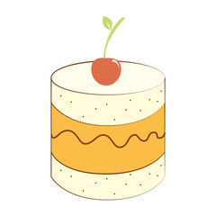 delicious cake sweet icon vector illustration design