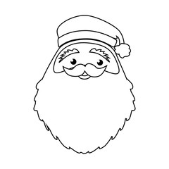 happy merry christmas santa claus card vector illustration design