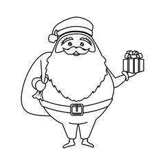 happy merry christmas santa claus card vector illustration design