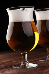 Still Life with a draft beer by the glass.