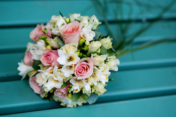 beautiful wedding bride bouquet, flowers