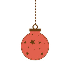 Fototapeta premium happy merry christmas ball card vector illustration design